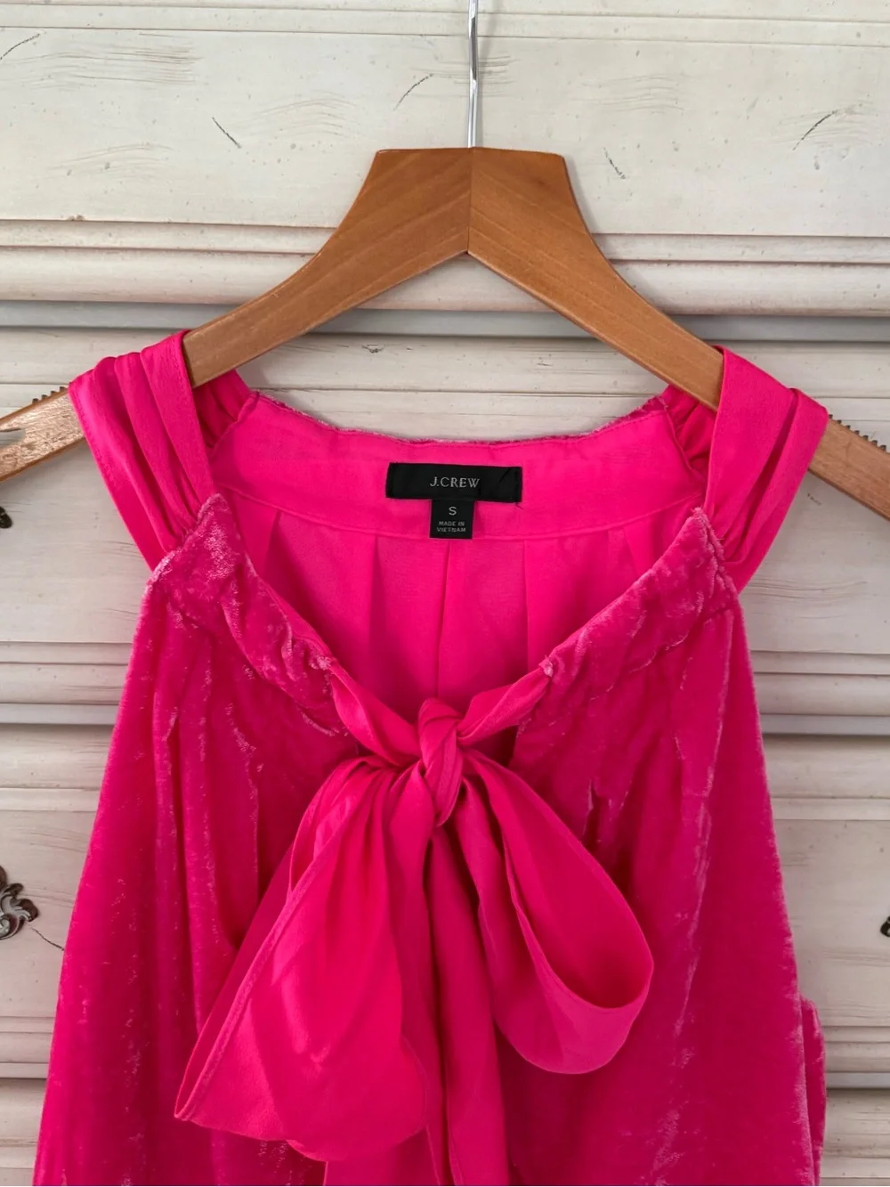 J. Crew Pink Crushed Velvet Top